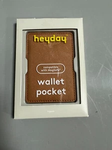 Bolsillo tipo billetera Heyday con bolsillo para tarjetas MagSafe marrón de doble capa para teléfonos celulares - Imagen 1 de 2