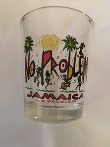 JAMAICA 🇯🇲 NO PROBLEM SOUVENIR 3" SHOT GLASS - Picture 1 of 2