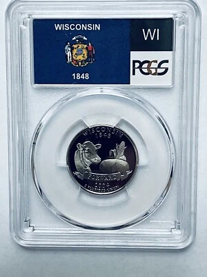 2004-S Wisconsin Statehood Quarter PCGS PR70DCAM - Image 1 of 4