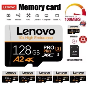 Lenovo Micro Sd Card Micro TF SD Card 256GB 512GB 1TB 2TB - Picture 1 of 32