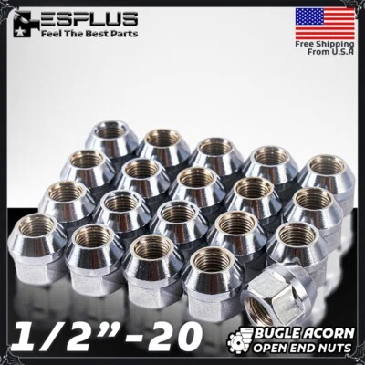 20 Pc Buick Open Lug Nut 1/2-20 Chrome Fit Older Century/Lesabre/Regal/Park Ave - Image 1 of 4