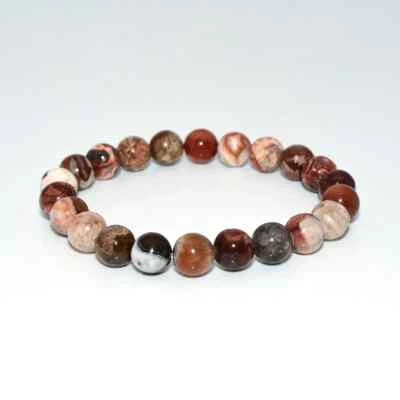 Bracciale in agata botswana 6 mm. elastico - Immagine 1 di 4