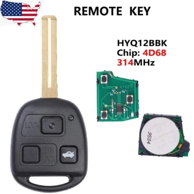 for Lexus LS430 2001-06 SC430 2007 08 09 2010 Remote Key Fob HYQ12BBK 4D68 Chip - Image 1 of 4