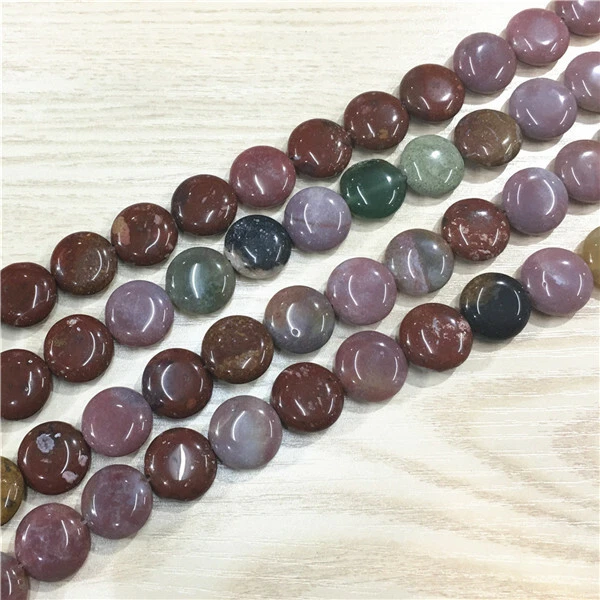 Cuentas sueltas espaciadoras redondas de ágata india natural de 16x6 mm de 15,5" HH580 1 hilo/24 piezas Foto 1 de 1