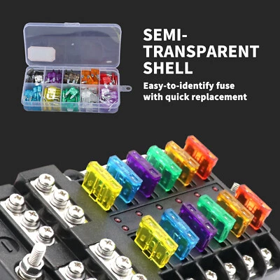 120pcs MINI Blade Fuse Assortment Auto Car Motorcycle SUV FUSES Kit APM ATM UTV - Image 1 of 4