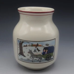 VILLEROY AND BOCH LUXEMBURG DESIGN NAIF WEIHNACHTSVASE 3,5" NEUWERTIG IN VERPACKUNG - Bild 1 von 9