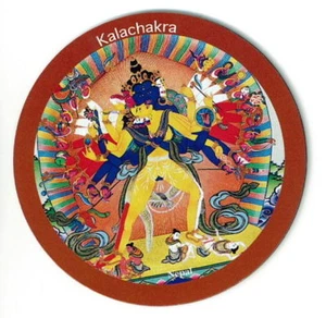 Buddhist Tibetan Round Magnet - Kalachakra Deity - 7.3 cm Diameter - Picture 1 of 2