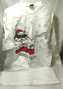 VTG 90s Doze Clothes Cool Cat Night Shirt Womens One Size Pajama Tee 1995 - Picture 1 of 12