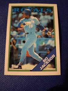 1988 BO JACKSON TOPPS BASEBALL CARD #750 KANSAS CITY ROYALS KC RAIDERS AUBURN - Bild 1 von 2