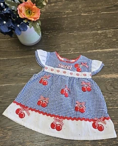 Cradle Togs Baby Dress 3/6 Months Sweet Cherry  - Picture 1 of 10