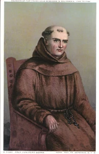 Fray Junipero Serra Franciscan Missions In CA Founder Detroit Publ. Postcard - Picture 1 of 2