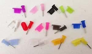 Lot SILICONE 3.5mm dust plugs & port caps FOR apple iphone 6 plus 5 5s 5c ipod 7 - Bild 1 von 5
