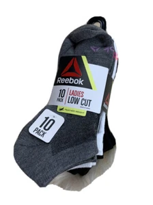 NWT BRAND NEW 10 X REEBOK WOMEN PINK BLUE TRAINING LOW CUT SOCKS - Picture 1 of 4