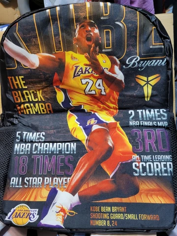 NEW Kobe Bryant Backpack With Small Bag Cover