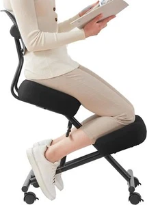 Ergonomic Kneeling Chair with Back Support, Ergonomic Kneeling Tool with Brake - Picture 1 of 7