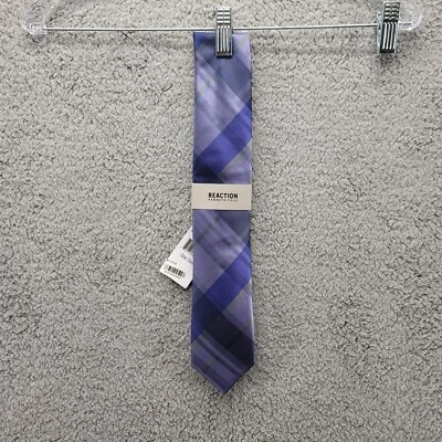 Kenneth Cole Reaction Tie Mens One Size Purple Silk - Image 1 of 4