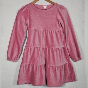 J. Crew Crewcuts Girls Pink Tiered Corduroy Dress size 8 - Picture 1 of 5