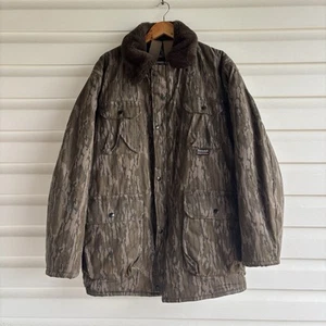 Vintage Mossy Oak Bottomland Camo Hunting Jacket Mens XL Thinsulate Strap - Picture 1 of 6