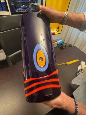 Vaso Tramonto in Laguna di Carlo Moretti, 1998 numerato 22/100 firmato - Immagine 1 di 4