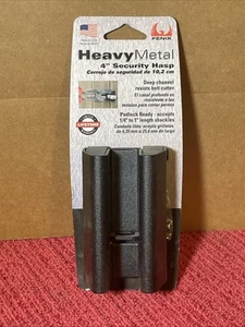 NEW Fenix Heavy Metal Security Hasp 4" Black Powder Coated 402BK12 - Picture 1 of 4