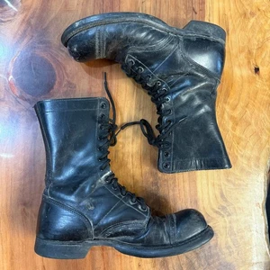 Botas Corcoran 9.5 D vintage para hombre de cuero negro con cordones - Imagen 1 de 13