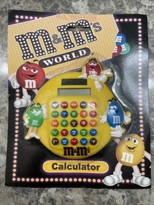 M&M's Candy Round Yellow Solar Electronic Calculator 1999 - Picture 1 of 3
