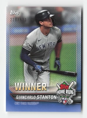 Giancarlo Stanton #/530 2021 Topps Home Run Challenge New York Yankees SN - Image 1 of 2