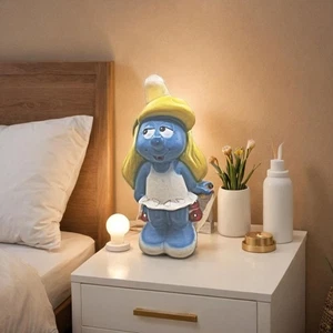 Lámpara rara de diseño de esgrima Melek 1998 - Pitufina de Peyo Bruselas - Vintage - Imagen 1 de 10