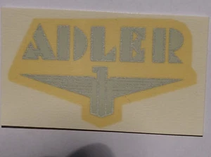 Adler Schriftzug Wasserabziehbild Abziehbild 53x30mm 99100AB grau, Rand silber - Bild 1 von 1