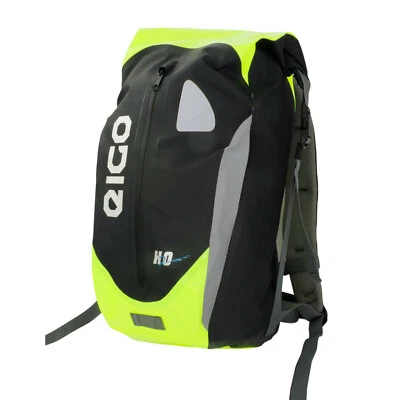 NEW MOTORCYCLE MOTORBIKE RUCKSACK BACKPACK 100% WATERPROOF DRY BAG 30L HI-VIS - Image 1 of 2