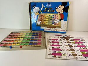 Vintage 1972 Disney Magic Memory Match Game Only At Sears Mickey Mouse 6 Slides