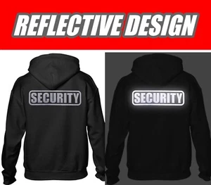 Security Black hoodie, REFLECTIVE LOGO, Party bouncer, Security guard - Picture 1 of 7