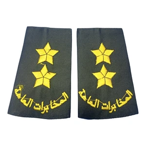 State Of Palestine General Intelligence First Lieutenant Shoulder Rank Slides - Picture 1 of 9