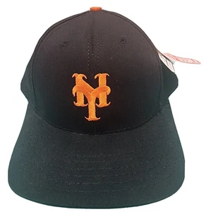 Vintage American Needle New York Mets Snapback Hat - Black - New With Tags - Picture 1 of 4