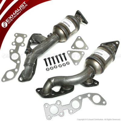 Se adapta a convertidores catalíticos colectores Nissan Xterra 3,3 L 2002-2004 2 piezas Foto 1 de 4