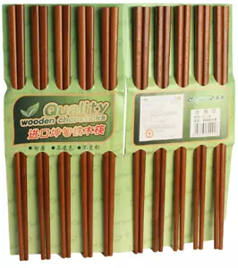 SET 2-20 BACCHETTE LEGNO SCURO COPPIA BACCHETTE ECO BIO BACCHETTE ASIATICHE!!! - Foto 1 di 8