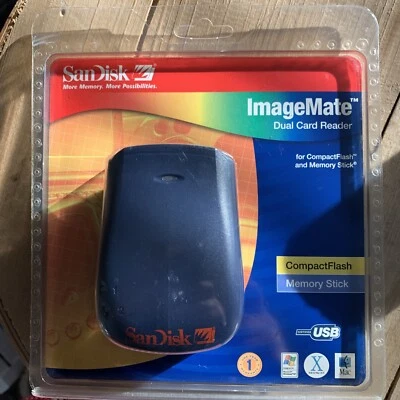 Sandisk Image Mate Dual Card Reader Compact Flash/ Memory smart media SDDR-77-07 - Image 1 of 4