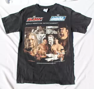 2005 WWE RAW Smack Down Wrestle Mania 21 Camiseta Negra Adulto Talla Pequeña - Imagen 1 de 7