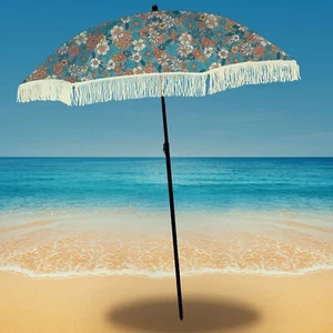 100 Percent UV Protection Beach Umbrella with Sand Anchor by beachBRELLA - Picture 1 of 6