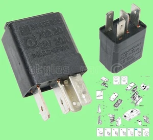 Relé negro multiuso Vauxhall Corsa Astra Vectra Zefira Omega Tigra GM 24435922 - Imagen 1 de 9
