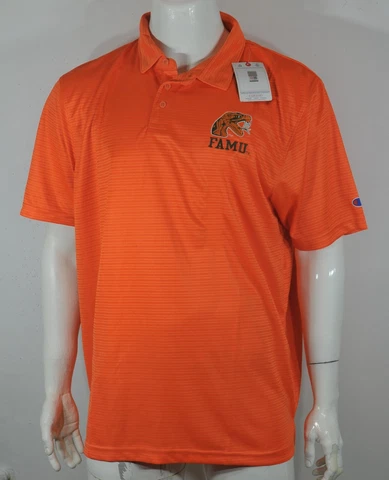 Champion Men's Polo 2XL Florida Rattlers NCAA embroidered Logo Orange NWT Cover