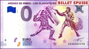 ARENES DE NÎMES / BILLET 0 € / NULL EURO-SCHEIN / UEAX 2018-2 - Picture 1 of 1