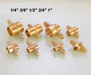 BSP Female/Male Thread Flange Fixed Type Brass Pipe Fittings Connector Adapter - Picture 1 of 15