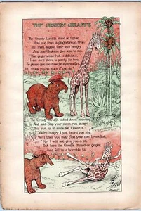 GREEDY GIRAFFE*TAPIR*HOW GEORGIE WAS CURED*1900*FRISBIE*BANDIT MOUSE TALES*LITHO - Picture 1 of 2