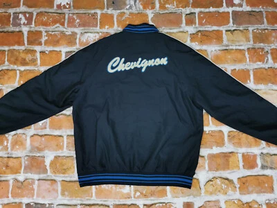 Chevignon 57 Bomber Vintage Jacket Script Navy Blue Casual Gr: L Tip Top - Image 1 of 4