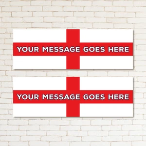 2 Personalised England Kids & Adult Party Banner Event Decoration Occasion - Picture 1 of 2