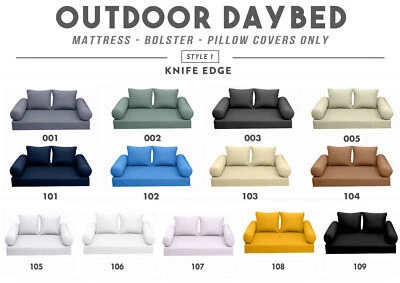 Almohada acolchada de colchón con borde de cuchillo ESTILO 1 para columpio de porche |SOLO FUNDAS| Foto 1 de 4