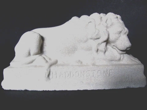 70'S HADDONSTONE LION CONCRETE CAST STONE GARDEN STATUE DOOR STOP MANTLE DECOR Cover