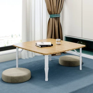 Folding Coffee Side Table Square Floor Seating Tatami Dining Table Multi-Purpose - Picture 1 of 13