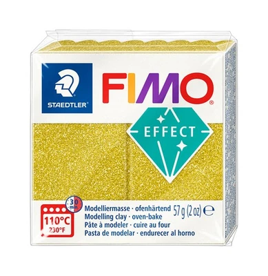 STAEDTLER Modelliermasse, FIMO effect 57g Glitter Gold, Standard 8010-112,  - Bild 1 von 4